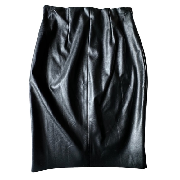 WOLFORD Estella Faux Leather Skirt Size 6 NWT - Picture 3 of 5